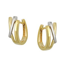 hoop earrings bicolor 9k gold