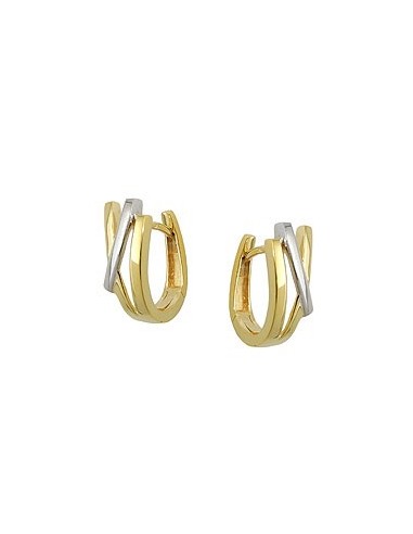 hoop earrings bicolor 9k gold