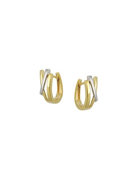 hoop earrings bicolor 9k gold
