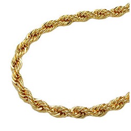 necklace 3.3mm french rope chain 9k gold 45cm