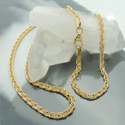 fancy chain 3mm 45cm 9k gold