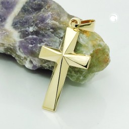 pendant cross 9k gold