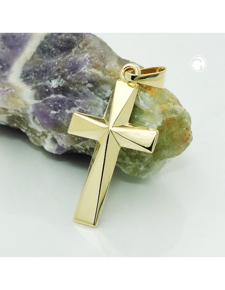 pendant cross 9k gold