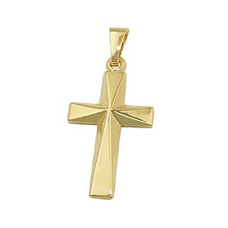 pendant cross 9k gold