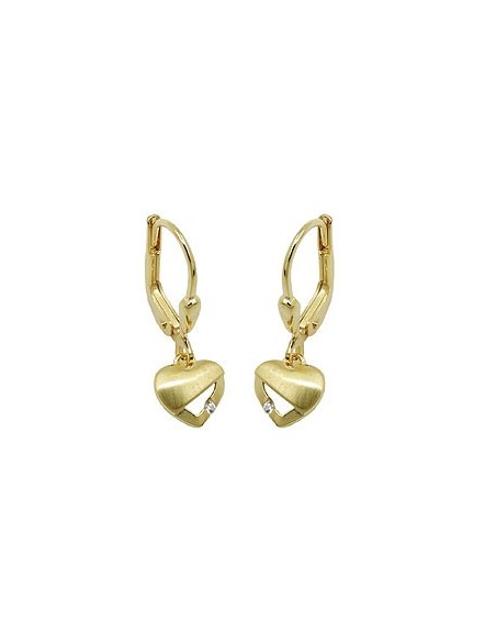 earring heart matt-shiny 9k gold