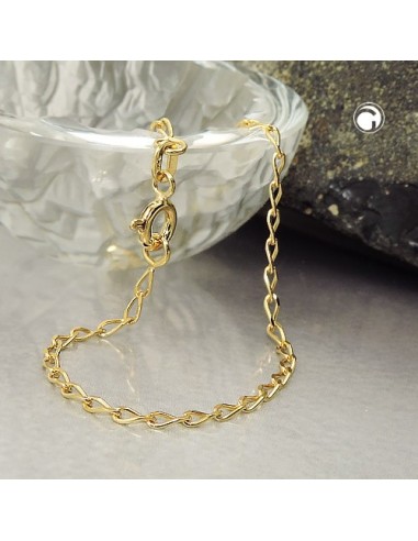bracelet 19cm open curb chain 9k gold