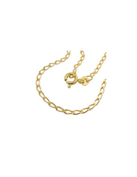 bracelet 19cm open curb chain 9k gold