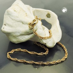 bracelet 19cm anchor twisted 9k gold