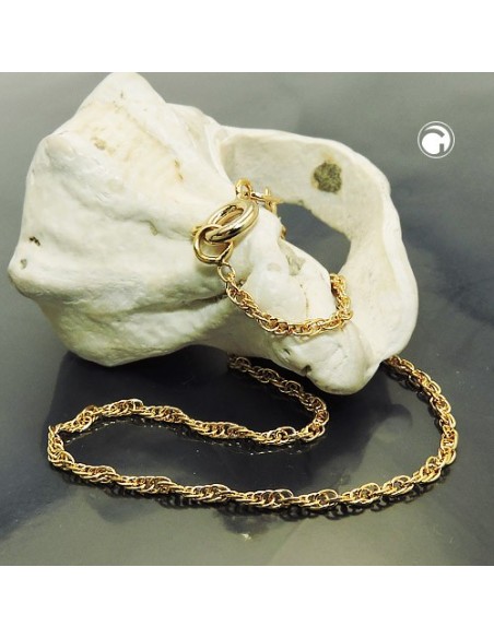bracelet 19cm anchor twisted 9k gold