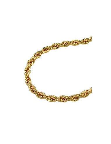 bracelet 3.3mm french rope chain 9k gold 21cm