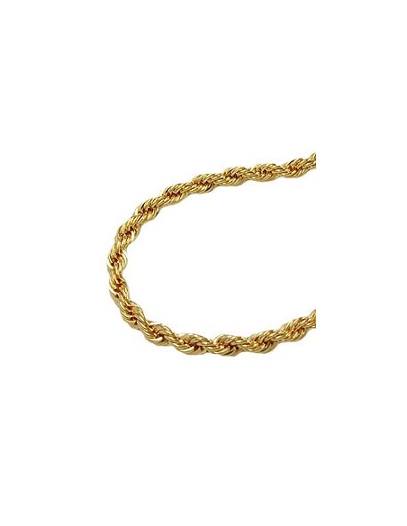 bracelet 3.3mm french rope chain 9k gold 21cm