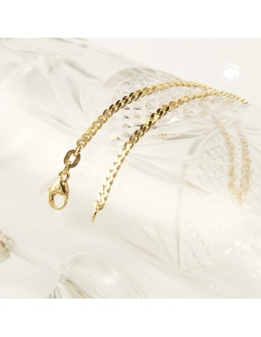 bracelet 18,5cm open curb flat 14k gold