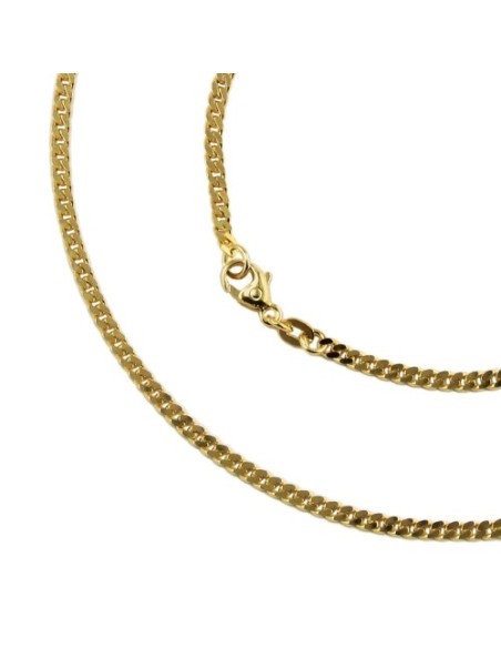 bracelet 18,5cm open curb flat 14k gold
