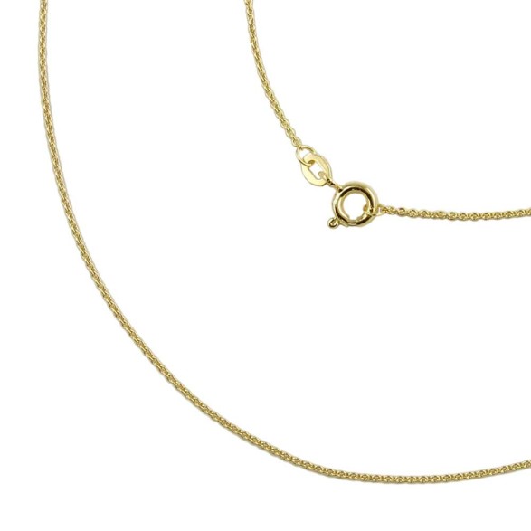 necklace thin anchor chain 9k gold