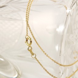 necklace thin anchor chain 9k gold