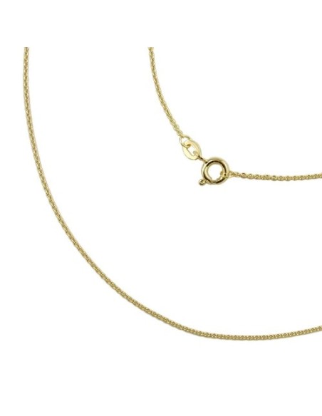 necklace thin anchor chain 9k gold