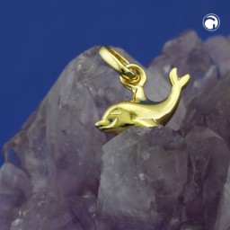 pendant small dolphin 9k gold