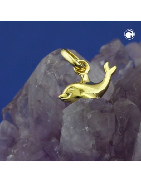 pendant small dolphin 9k gold