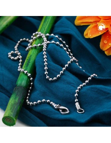 ball chain about 2mm metal alloy white bronze 50cm