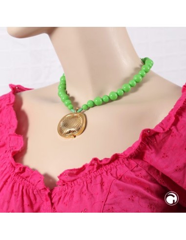 necklace apple plastic beads apple-green