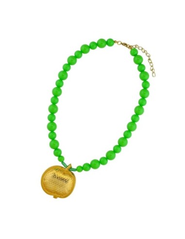 necklace apple plastic beads apple-green