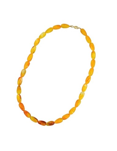 necklace angular beads amber-marbeled