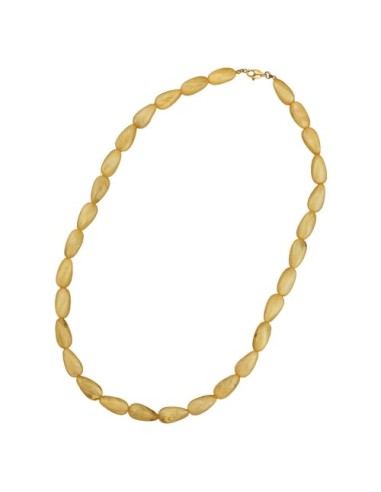 necklace angular bead yellow-silky mixed