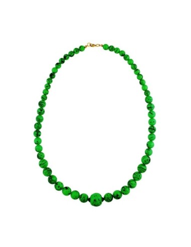 necklace apple-green plastic beads