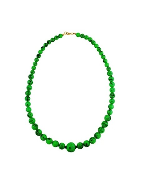 necklace apple-green plastic beads