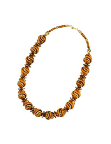 necklace twisted bead turquoise vintage