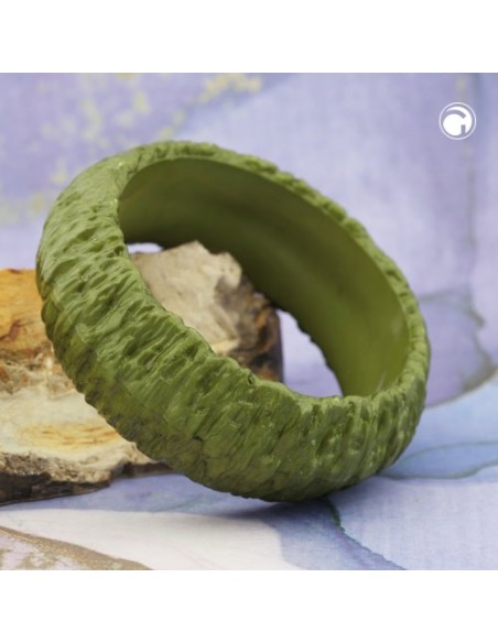 bangle green-olive plastic