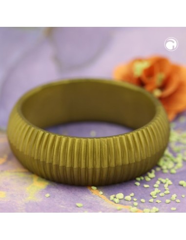 bangle 85x24mm green-olive structured