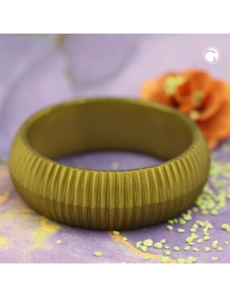 bangle 85x24mm green-olive structured