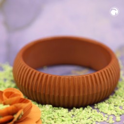 bangle 85x24mm light-brown structured