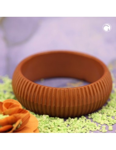 bangle 85x24mm light-brown structured