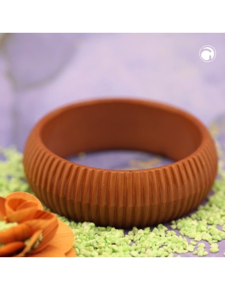 bangle 85x24mm light-brown structured