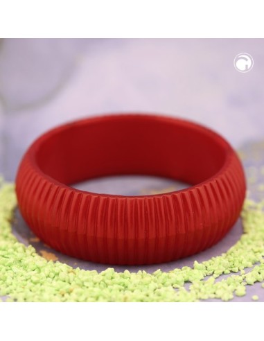 bangle 85x24mm silk-red structured