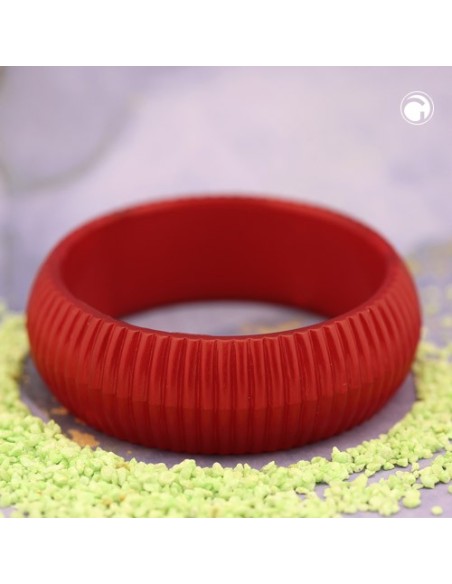bangle 85x24mm silk-red structured