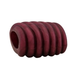 scarf bead 35mm spiral dark red-silky