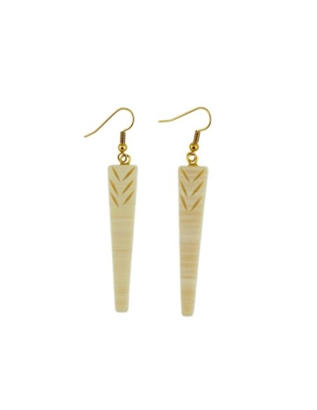 earring hooks wedge beige-nature notches