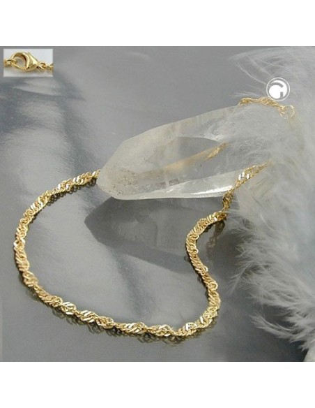 bracelet 1,8mm singapore chain 8k gold