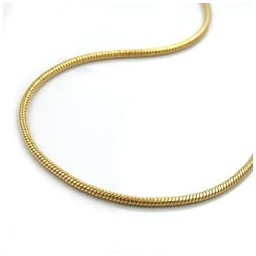 snake chain 42cm round 1mm 8k gold