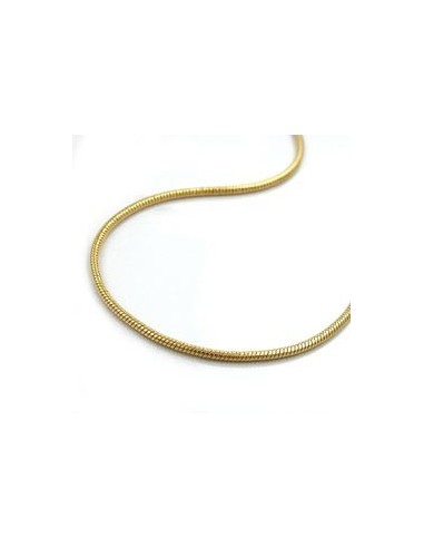 snake chain 42cm round 1mm 8k gold