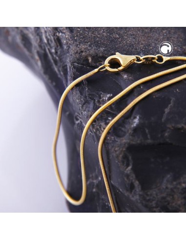 snake chain 45cm round 1mm 8k gold