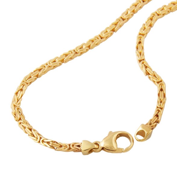 chain byzantine 2x2mm 55cm 8k gold