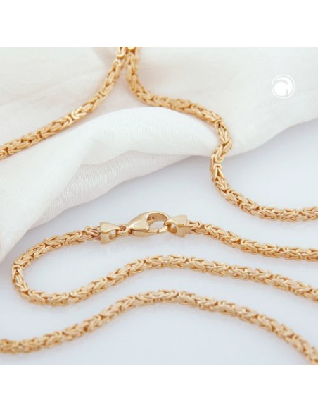 chain byzantine 2x2mm 55cm 8k gold