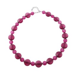 necklace flat bead bordeaux transluzent