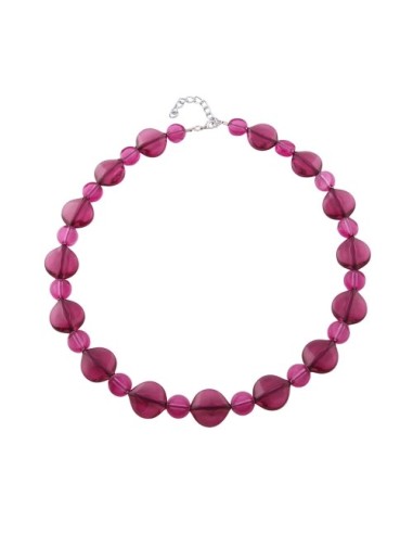necklace flat bead bordeaux transluzent