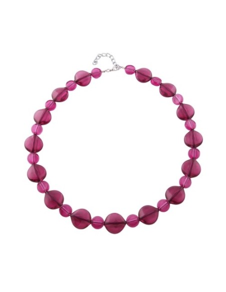 necklace flat bead bordeaux transluzent