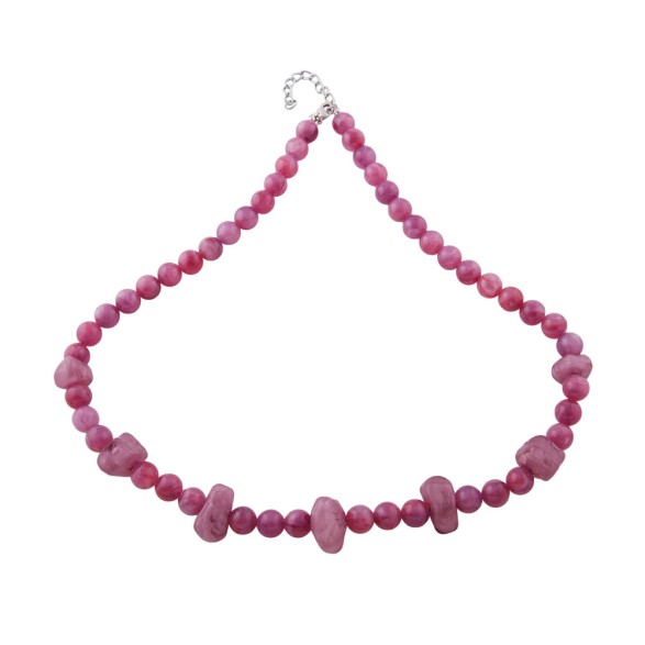 necklace beads soft lilac transparent